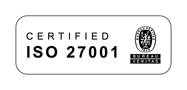 Certificat ISO 27001 délivré par Bureau Veritas