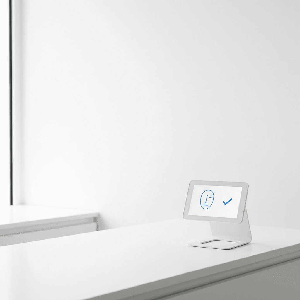 Flux de travail des paiements biométriques Didit montrant l'authentification de paiement par reconnaissance faciale conforme à la PSD3 SCA avec vivacité passive sur un terminal de point de vente.