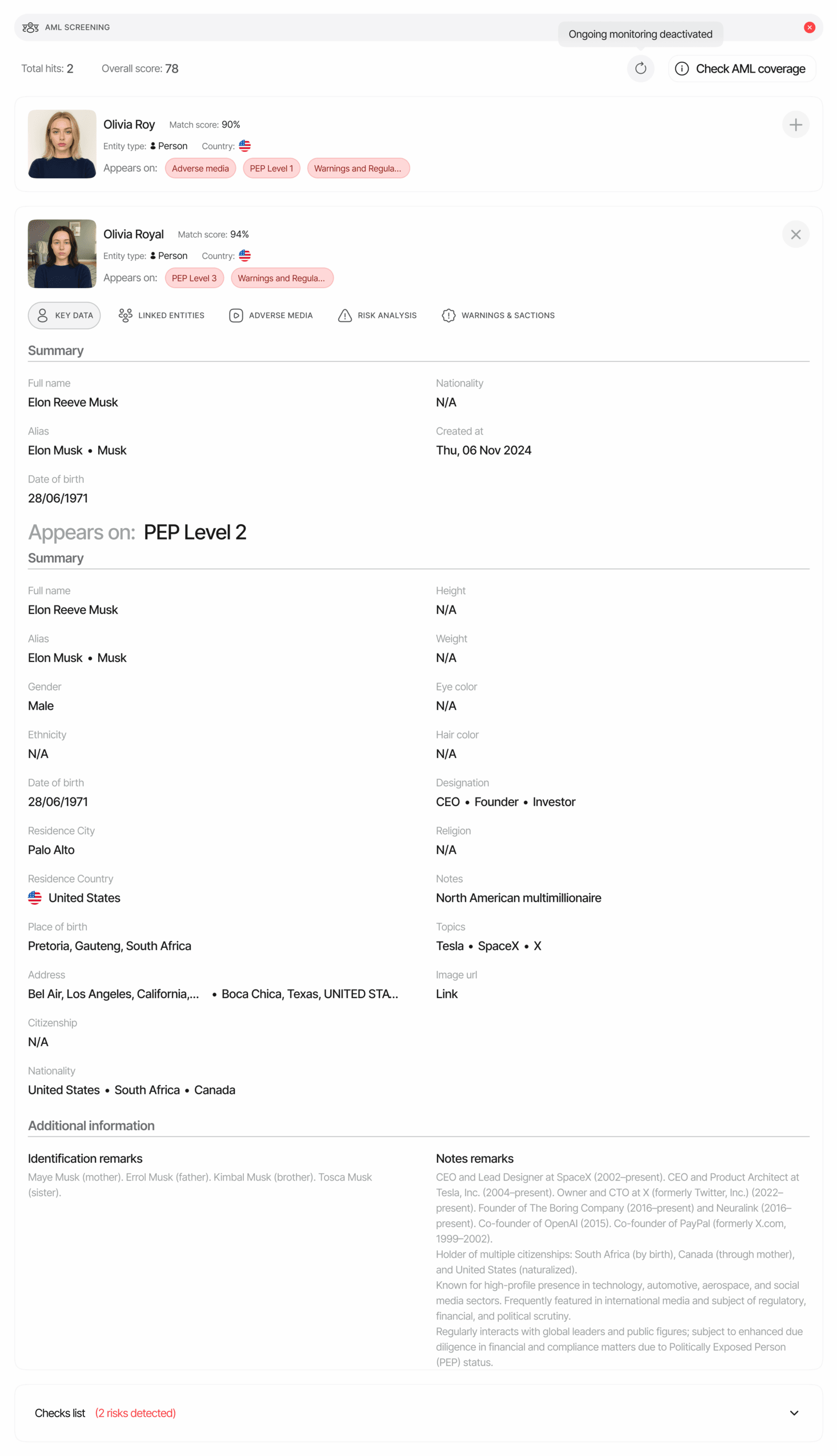 AML Screening Process