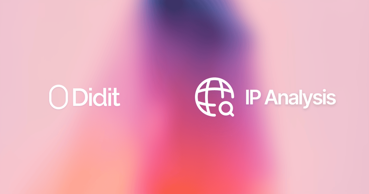 デバイス&IP分析, フィンガープリントとIP、1回$0.03 | Didit